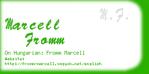 marcell fromm business card